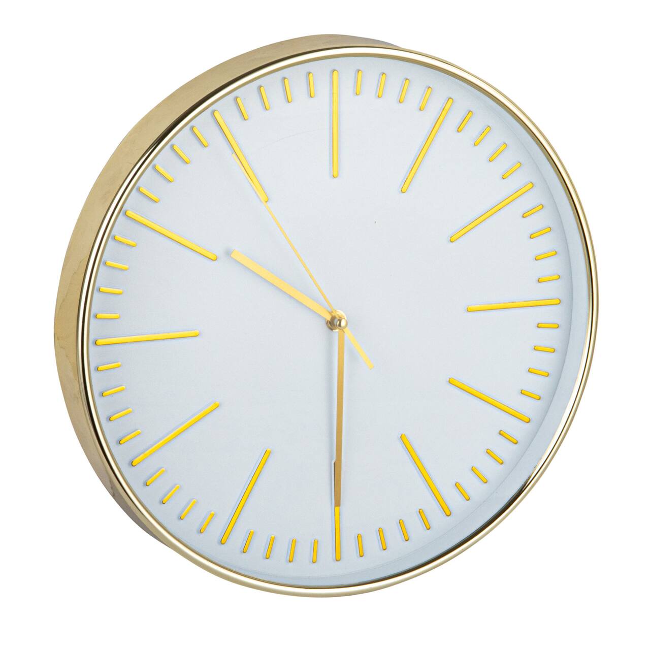 Hello Honey® 13.5" White & Gold Minimalist Aura Wall Clock